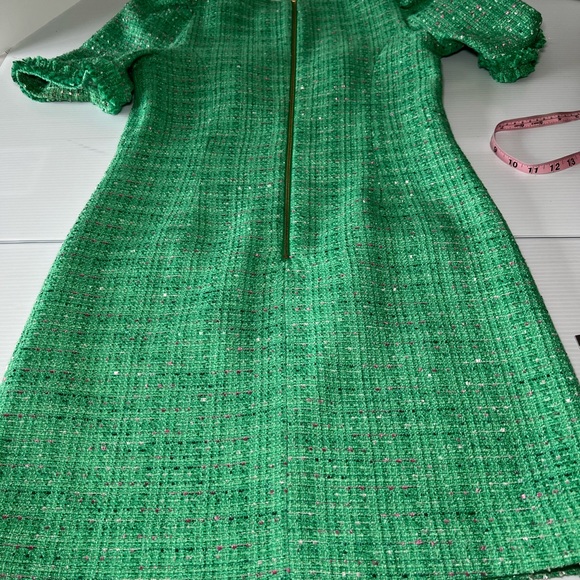 Lilly Pulitzer Ryner Boucle Kelly Green Tweed Midi Dress Size 8 - Picture 7 of 14